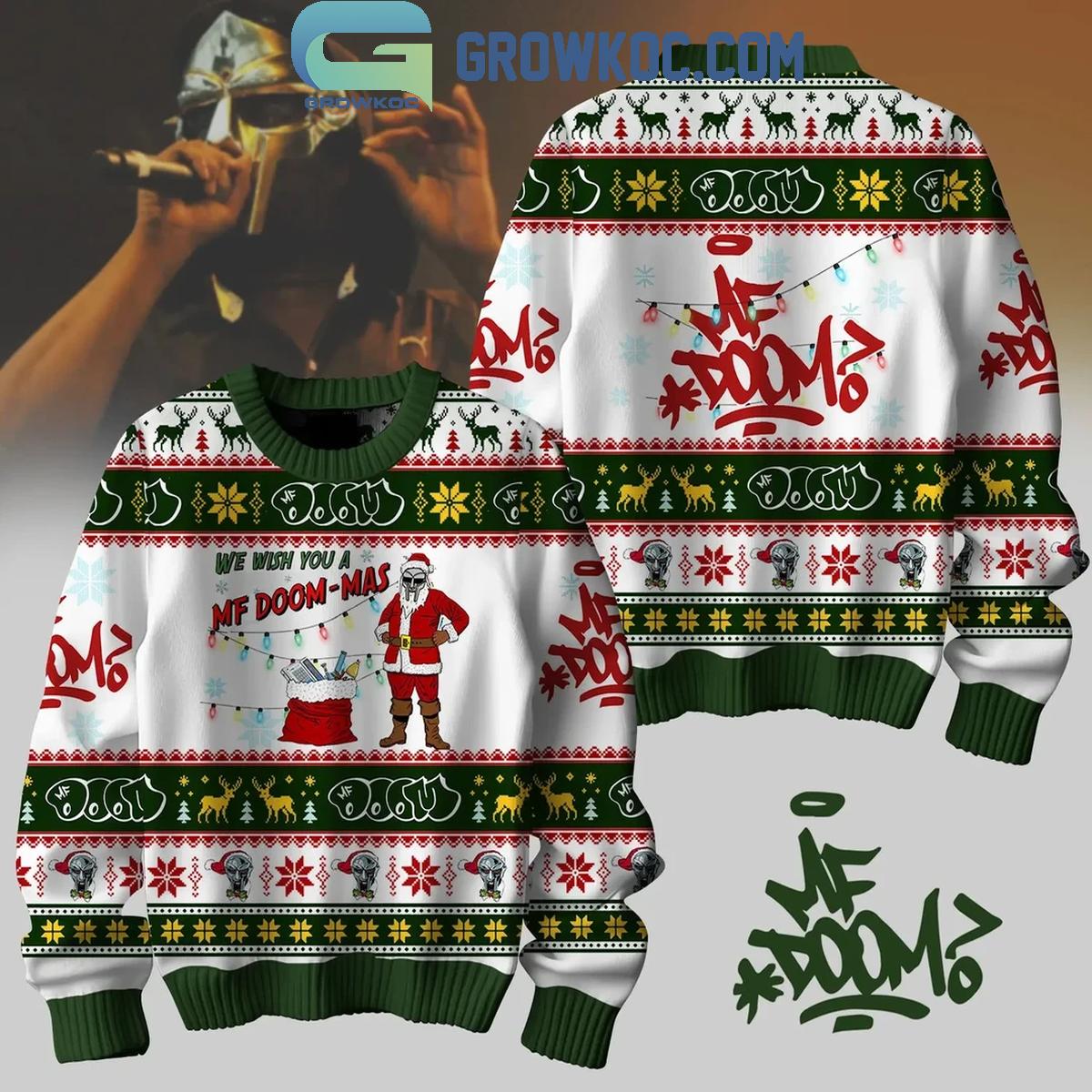 MF Doom We Wish You A MF Doommas Christmas 2024 Ugly Sweater 1 2pnzK