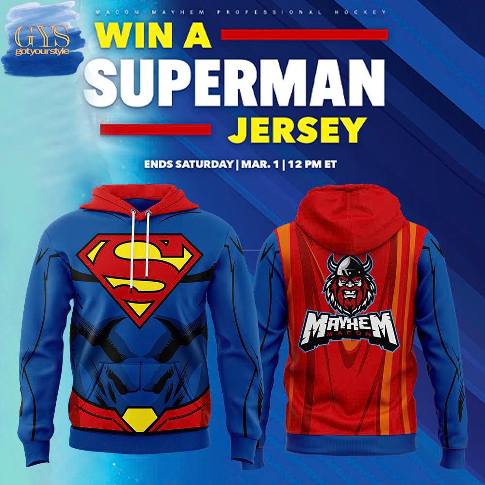 Macon Mayhem x Super Man Limited Edition Hoodie 1