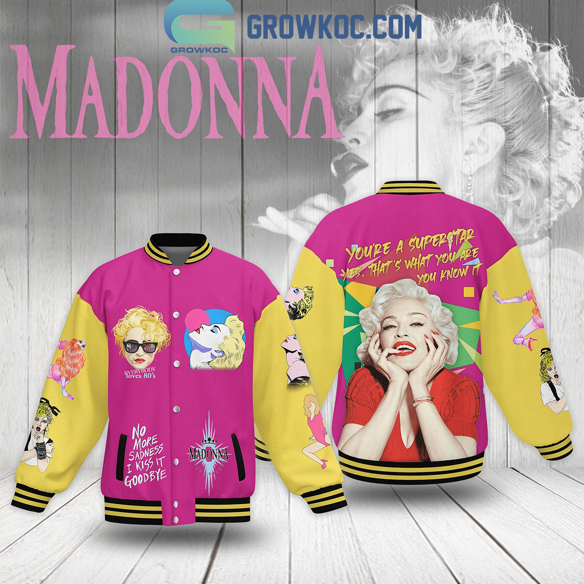 Madonna Youre Superstar Fan Baseball Jacket2B1 Kq2Uc