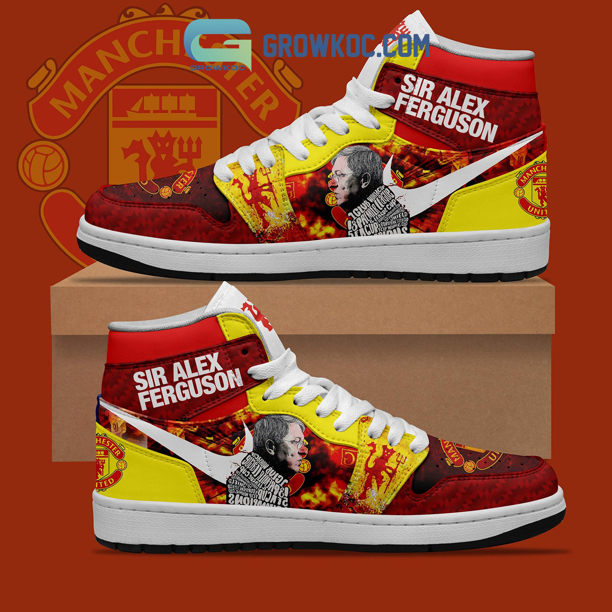 Manchester United Sir Alex Ferguson Air Jordan 1 Shoes2B1 kdJb2