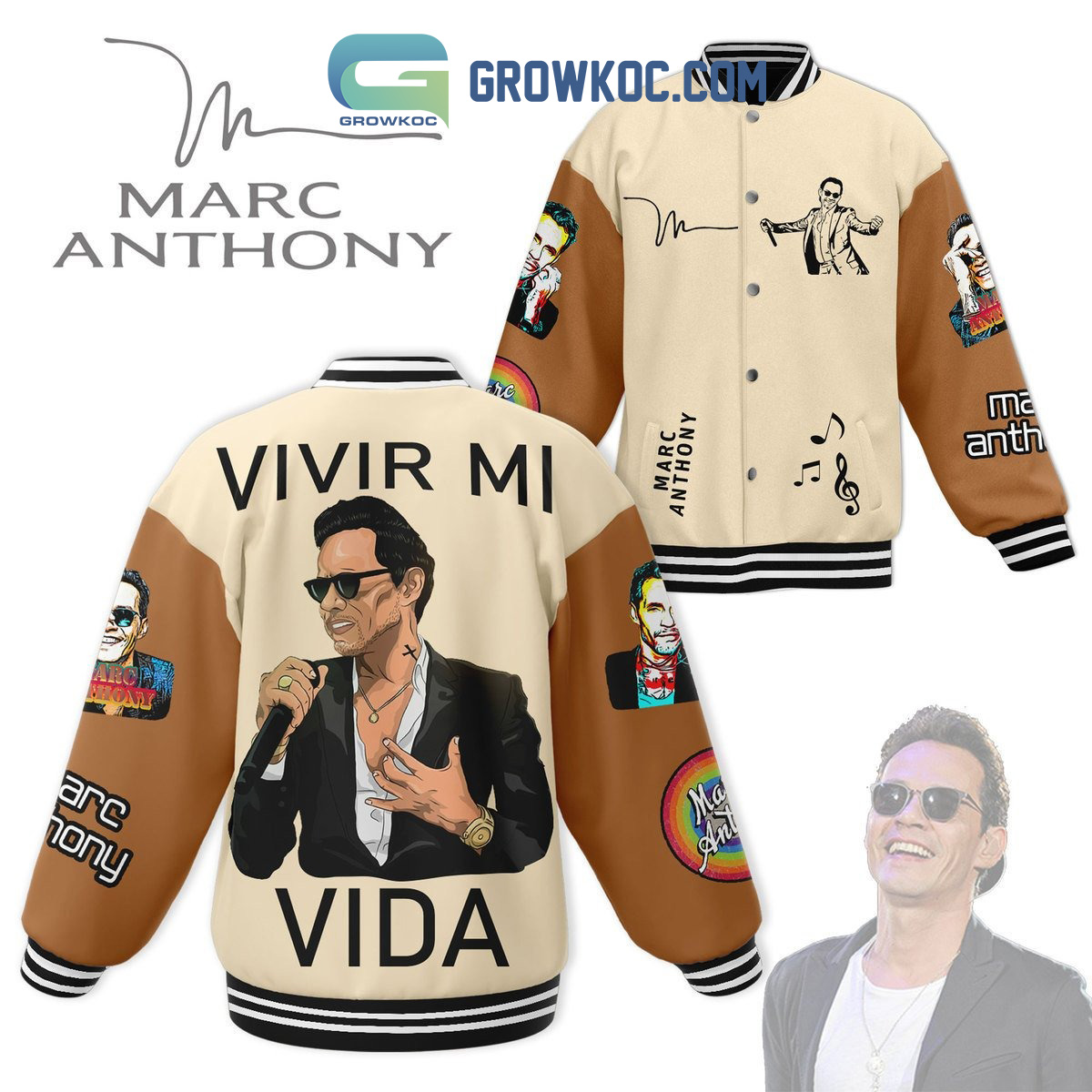 Marc Anthony Vivir Mi Vida Baseball Jacket2B1 BA7Xc