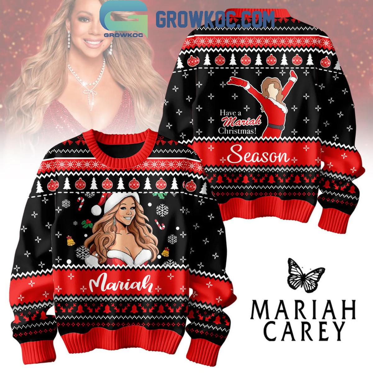 Mariah Carey Have A Mariah Christmas Season Ugly Sweater 1 qoj7I