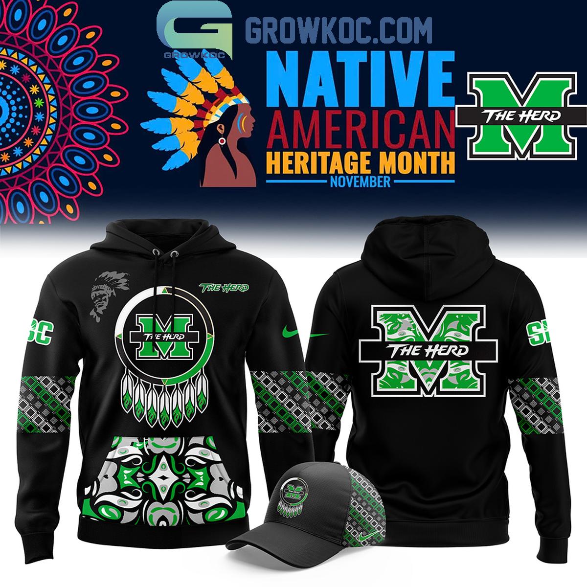Marshall Thundering Herd 2024 Native American Heritage Month Hoodie T Shirt 1 5mYGo