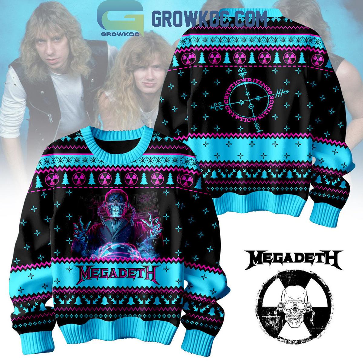Megadeth Cryptic Writings Christmas Ugly Sweater 1 RO5lE