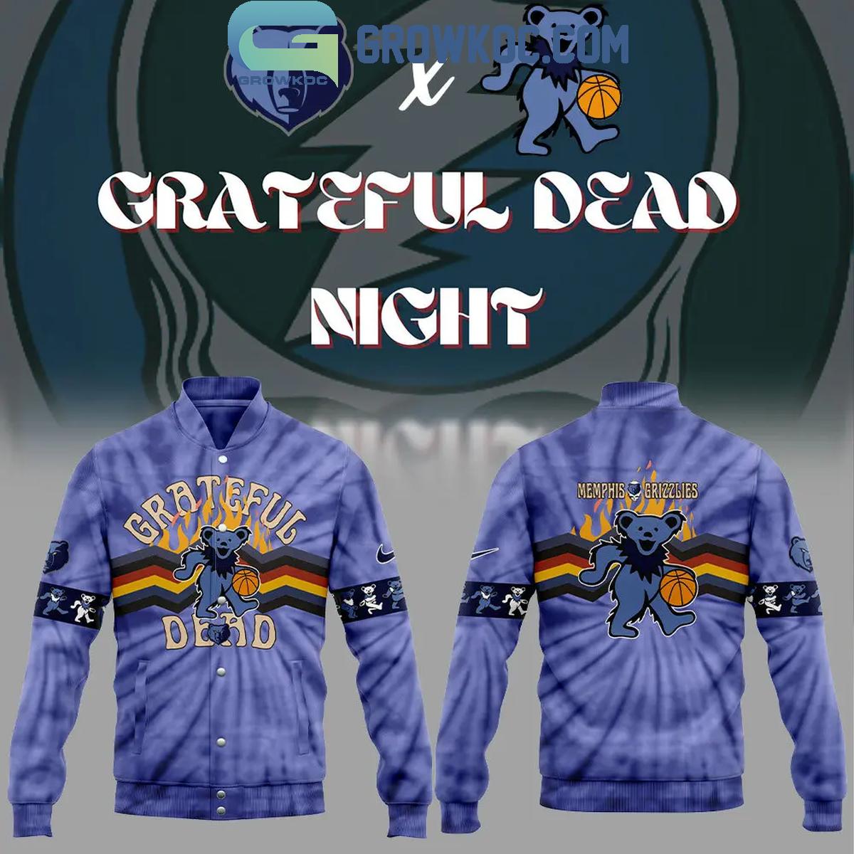 Memphis Grizzlies Grateful Dead Celebration 2024 Baseball Jacket 1 PJKaK