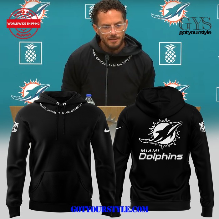 Miami Dolphins Different 2024 Black Hoodie 1