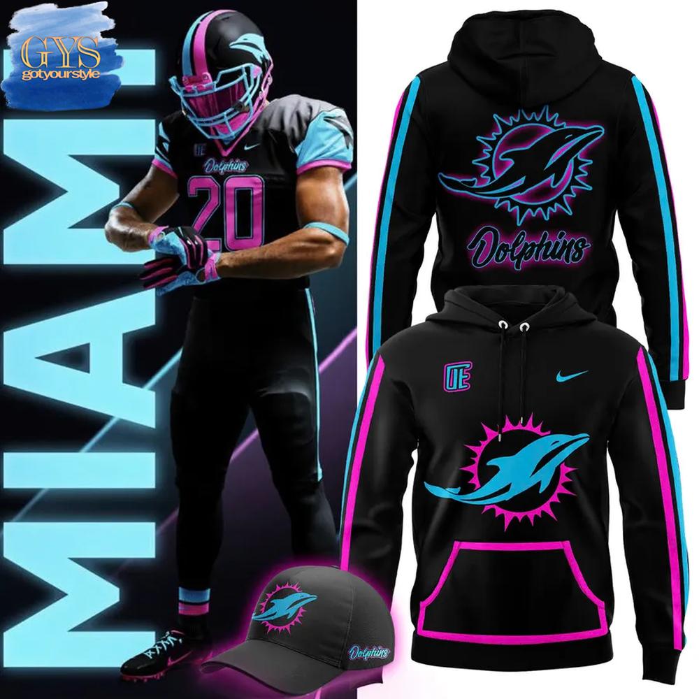 Miami Dolphins Miami Vice 2025 NFL Rivalries Limited Edition Hoodie 1