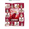 Miami Heat Legends White Hot NBA Team Fleece Blanket Quilt2B1 MttHu