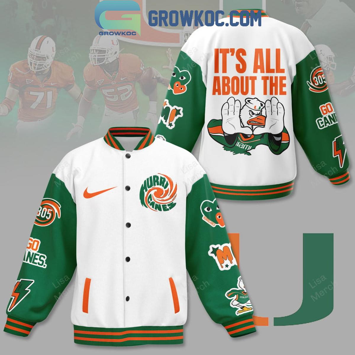Miami Hurricanes Its All About The U Our Team Baseball Jacket 1 KEK0I