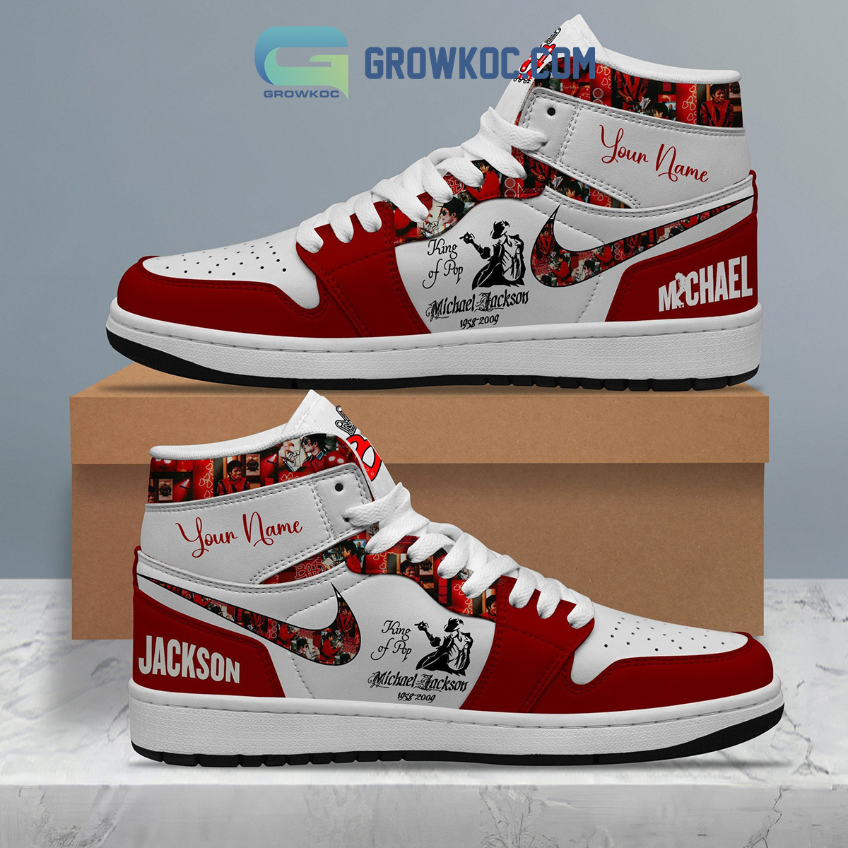 Michael Jackson Fan Love Personalized Air Jordan 1 Shoe2B1 b0B77