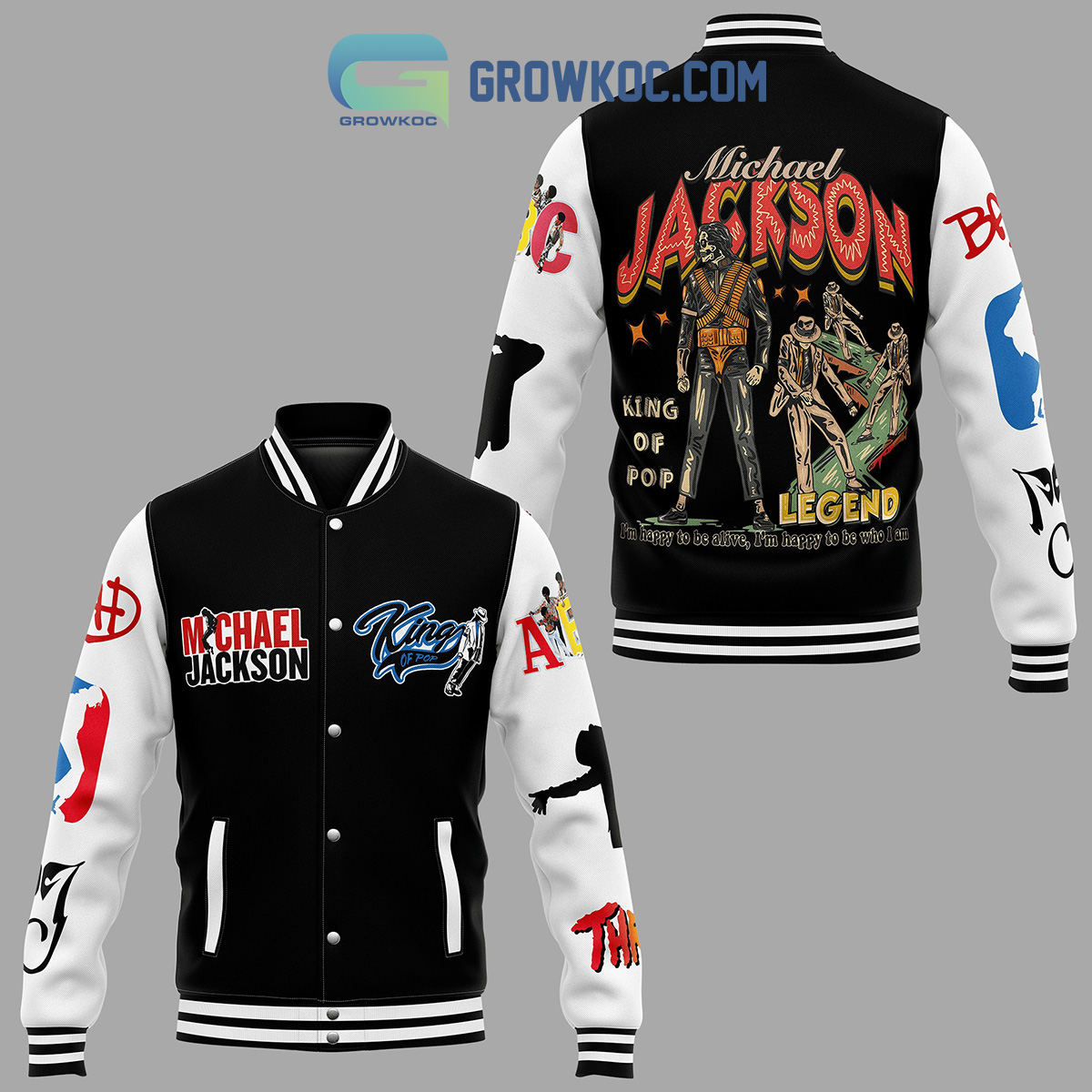 Michael Jackson King Moonwalk Fan Baseball Jacket2B1 DgkGs