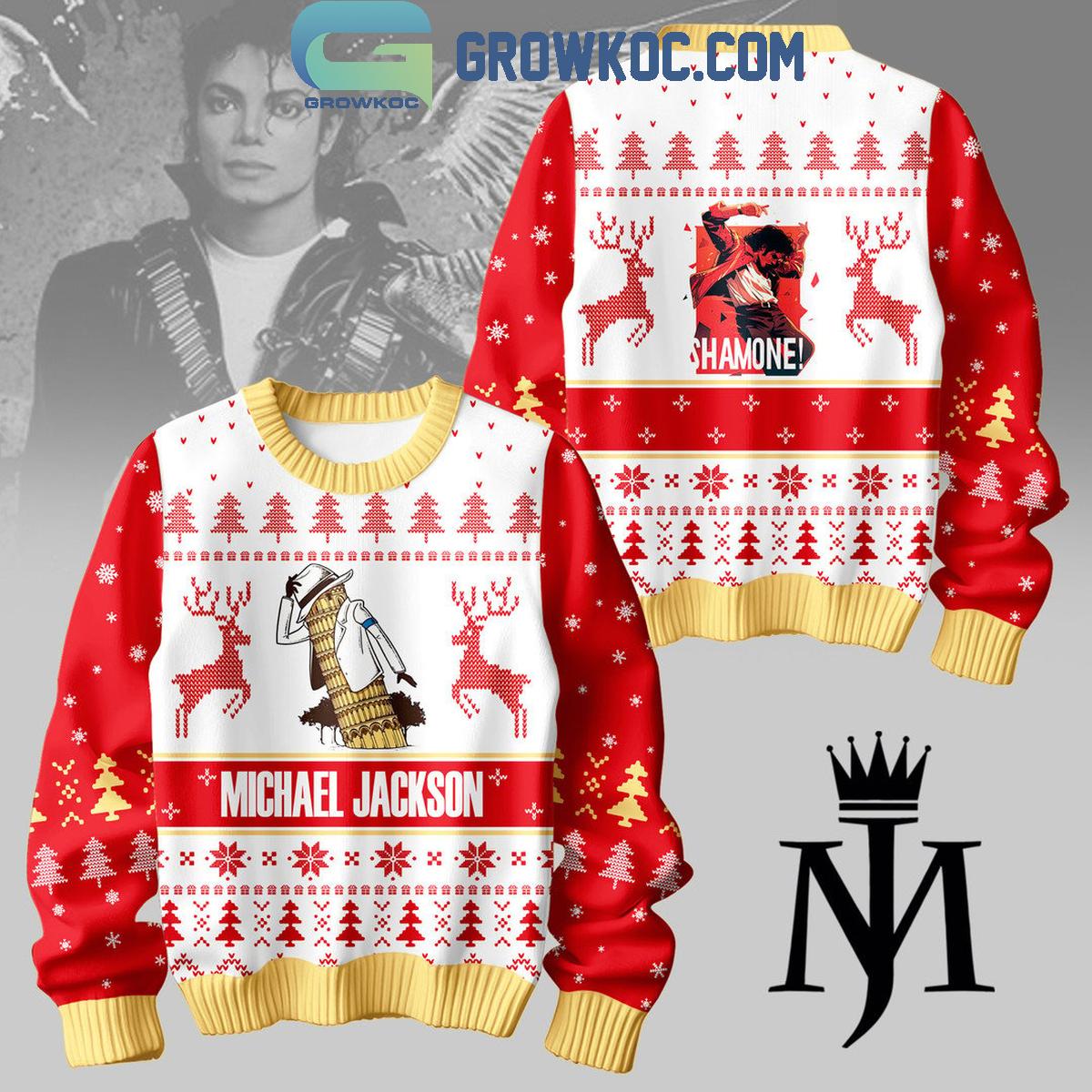 Michael Jackson Shamone Christmas 2024 Ugly Sweater 1 Fy7Hz