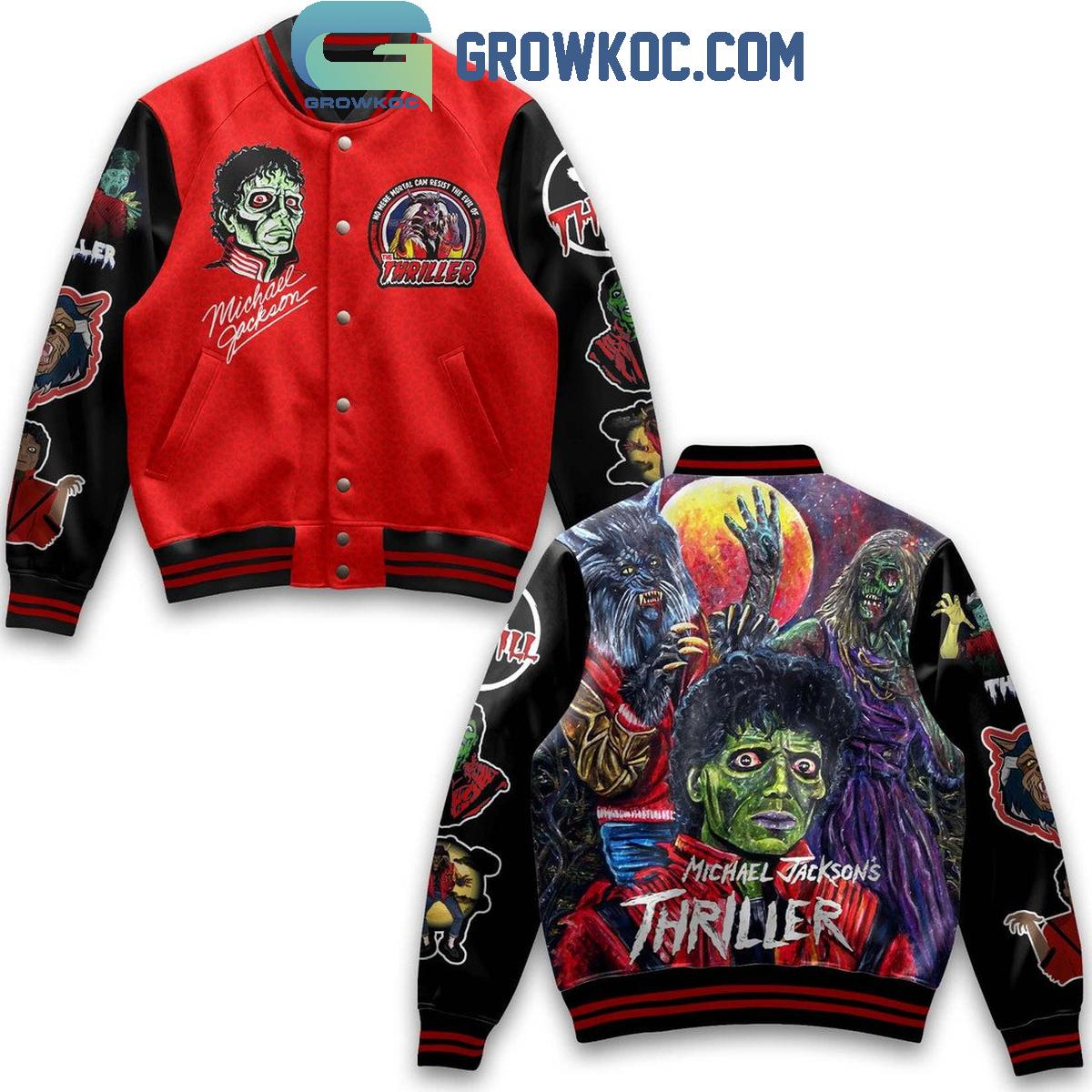 Michael Jackson Thriller Can Not Resist The Evil Baseball Jacket 1 AeCX9