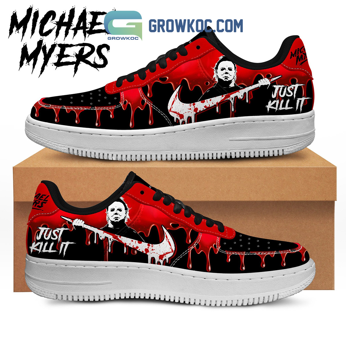 Michael Myers Just Kill It Air Force 1 Shoes2B1 qgLN4