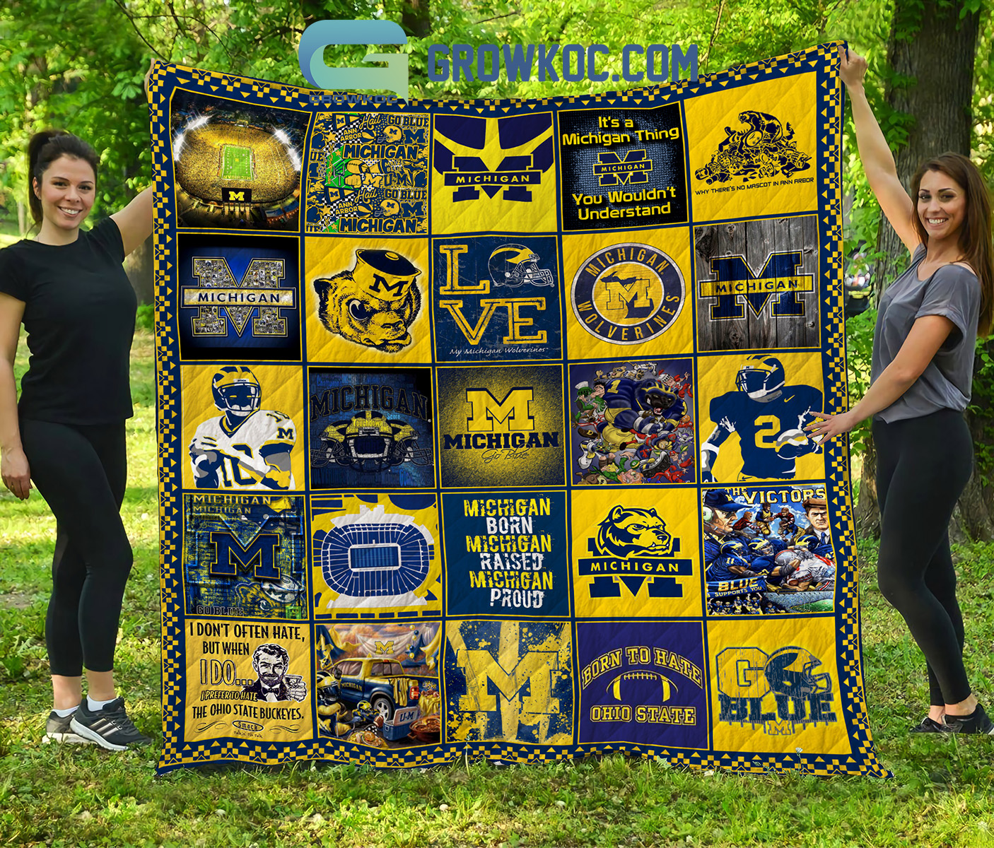 Michigan Wolverine NCAA Collection Design Fleece Blanket Quilt2B1 4raaF