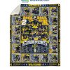 Michigan Wolverines Back 2 Back 2023 Big East Division Champions Fleece Blanket Quilt2B1 hPO3b