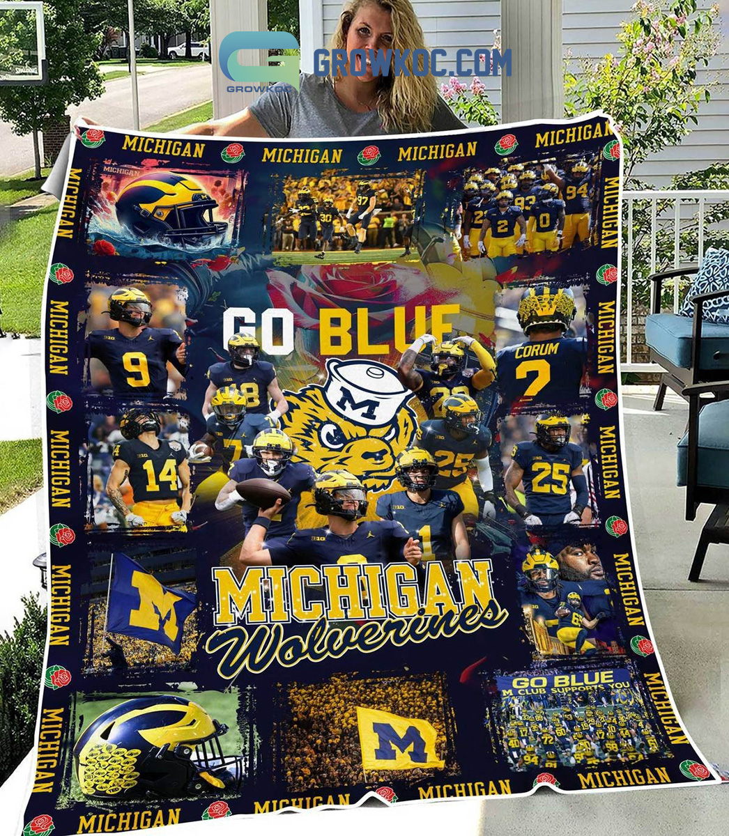 Michigan Wolverines Go Blue 2024 Fleece Blanket Quilt2B1 B3wk7 Michigan Wolverines Go Blue 2024 Fleece Blanket Quilt2B1 B3wk7