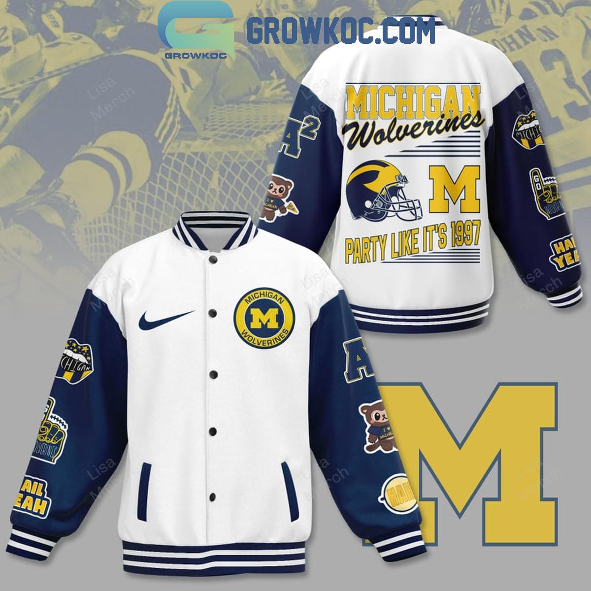 Michigan Wolverines Party Like Its 1997 Baseball Jacket 1 X73pA