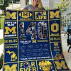 Michigan Wolverines Quilt Blanket Bedding Set 0
