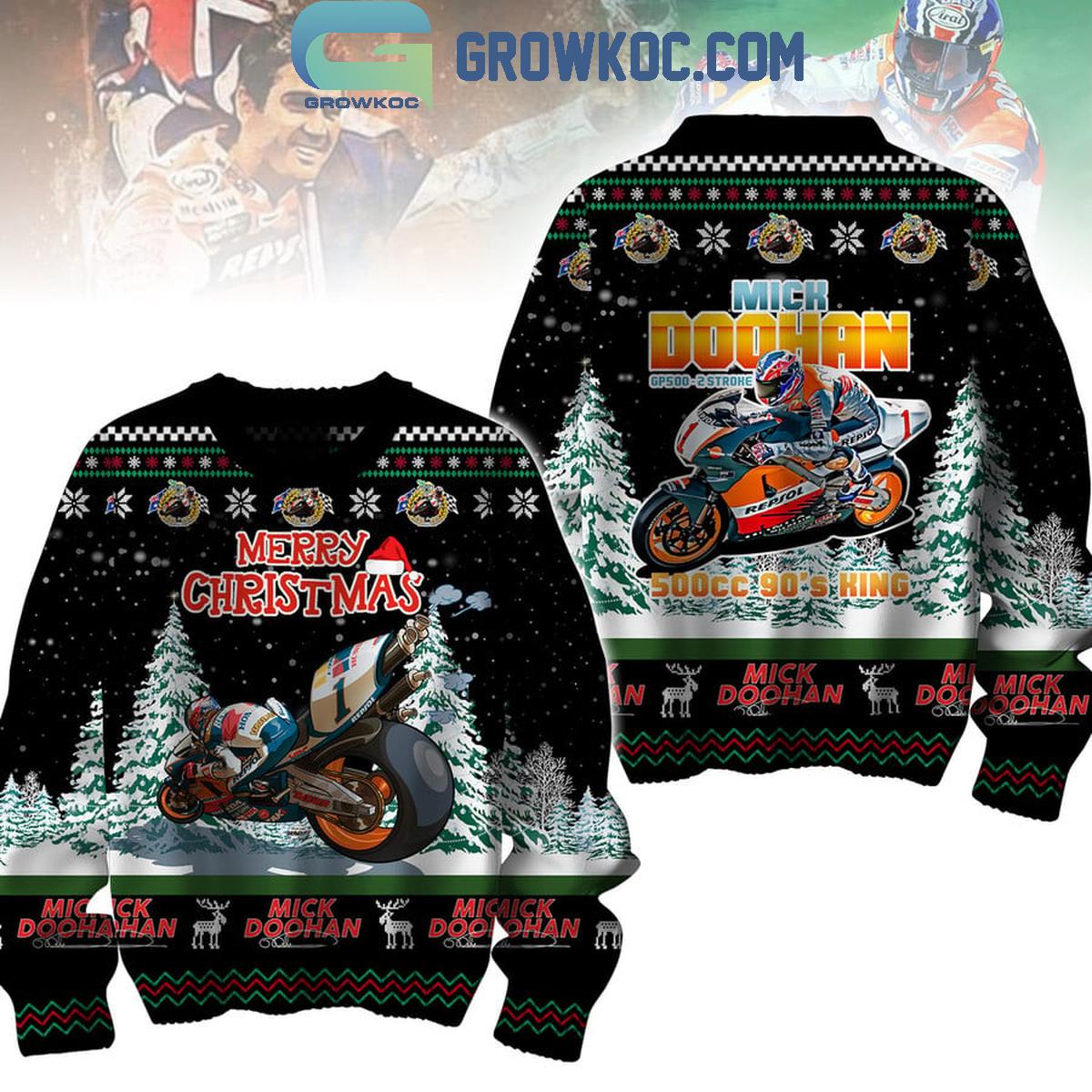 Mick Doohan 500cc 90s King Merry Christmas 2024 Ugly Sweater 1 xkPeH