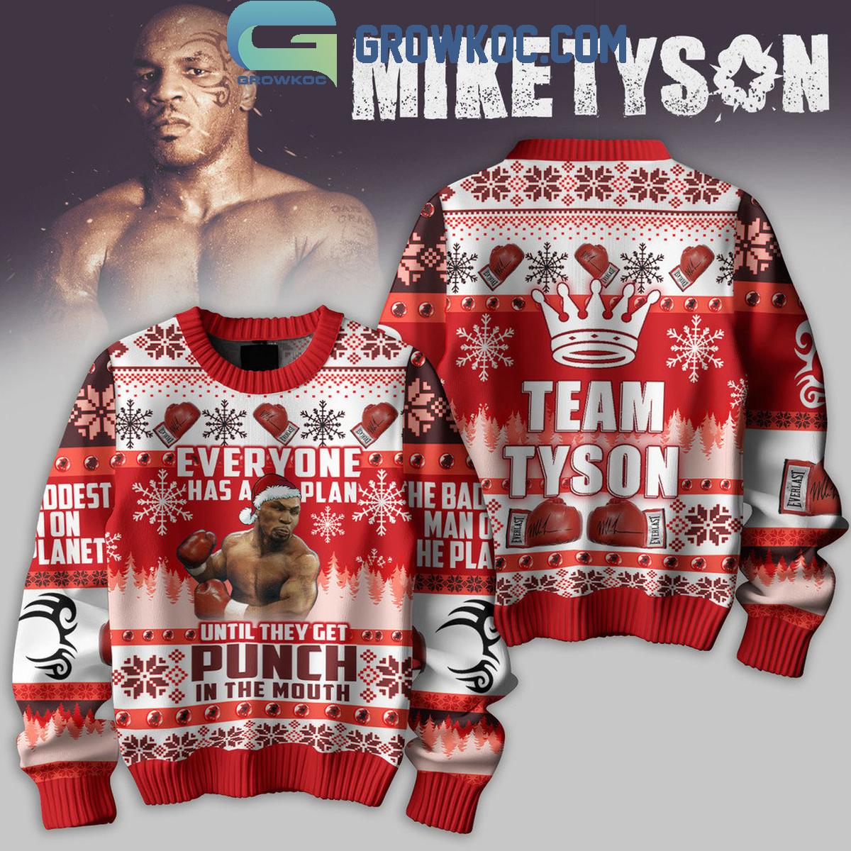 Mike Tyson Team Iron Tyson Brooklyn Christmas Ugly Sweater 1 DlTie