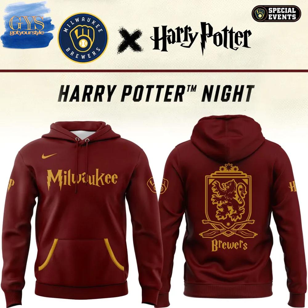 Milwaukee Brewers Harry Potter Night Special Edition Hoodie 1