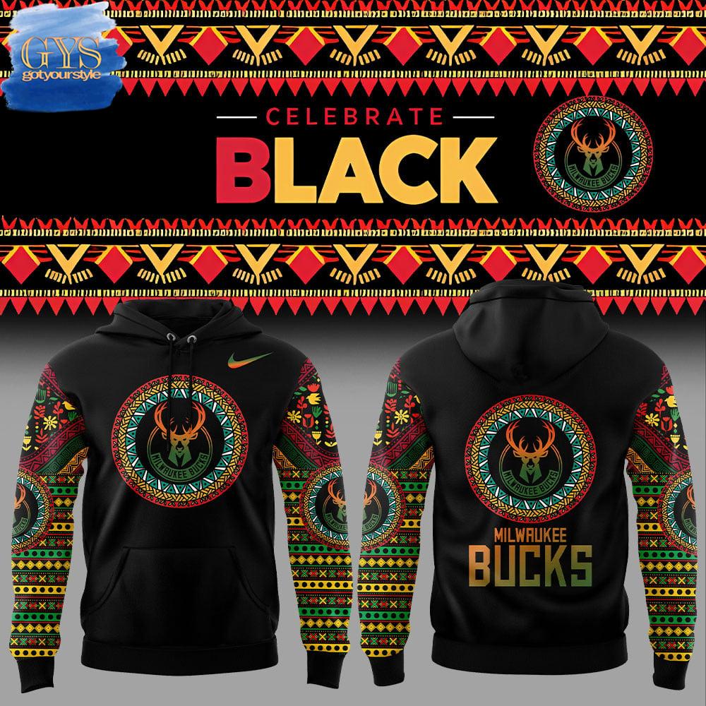Milwaukee Bucks Black History Month 2025 Black Hoodie 1