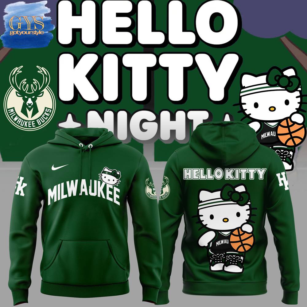 Milwaukee Bucks x Hello Kitty Special New Edition Hoodie 1