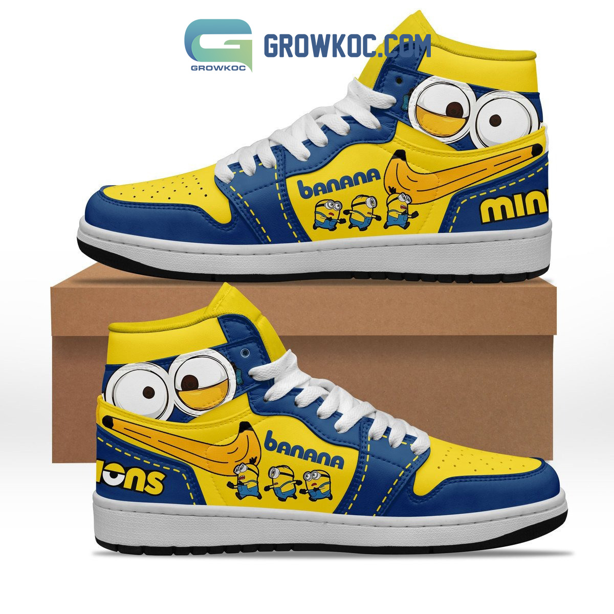Minions Banana Fan Air Jordan 1 Shoe2B1 vweYK