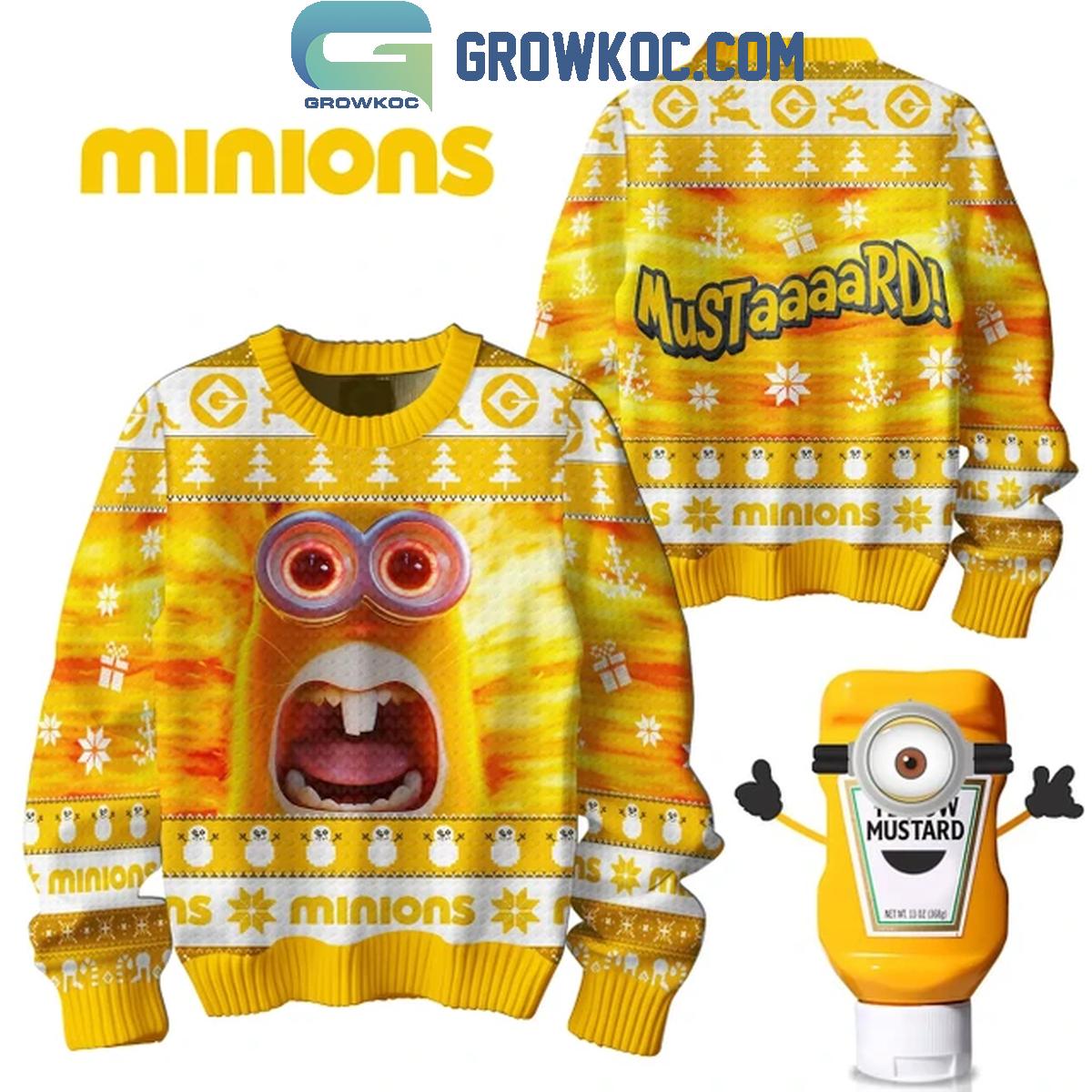 Minions Mustard ItE28099s Not Enough For 2024 Christmas Ugly Sweater 1 OFHeW