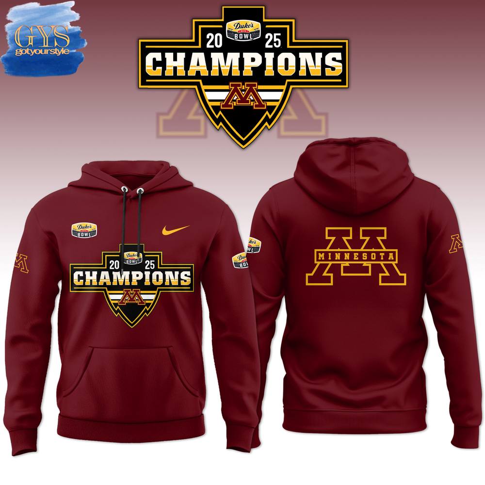 Minnesota Football Dukes Mayo Bowl Champions Limited Edition Hoodie 1