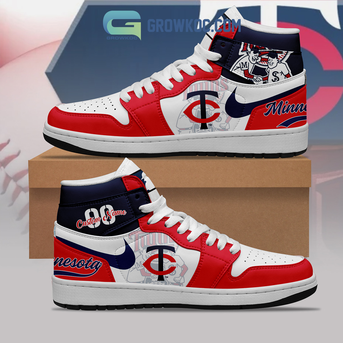 Minnesota Twins MLB Personalized Air Jordan 1 Shoes2B1 t4jX6