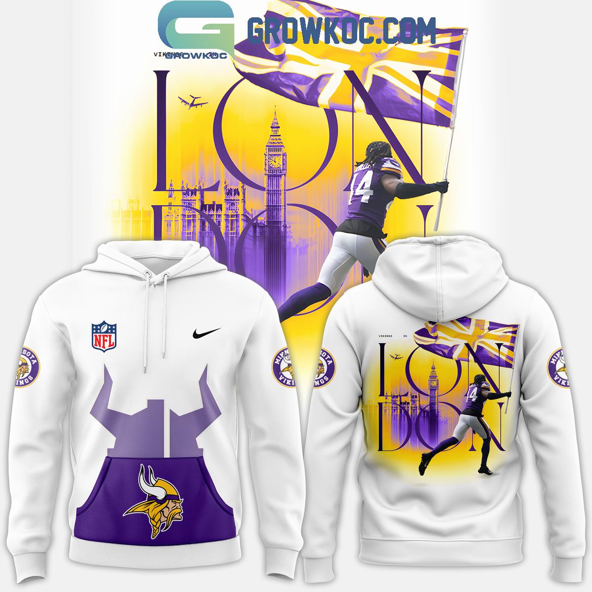 Minnesota Vikings 2024 London Football Match Hoodie T Shirt 1 JvTqG
