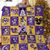 Minnesota Vikings Disney Mickey Mouse Quilt Blanket Bedding Set 0