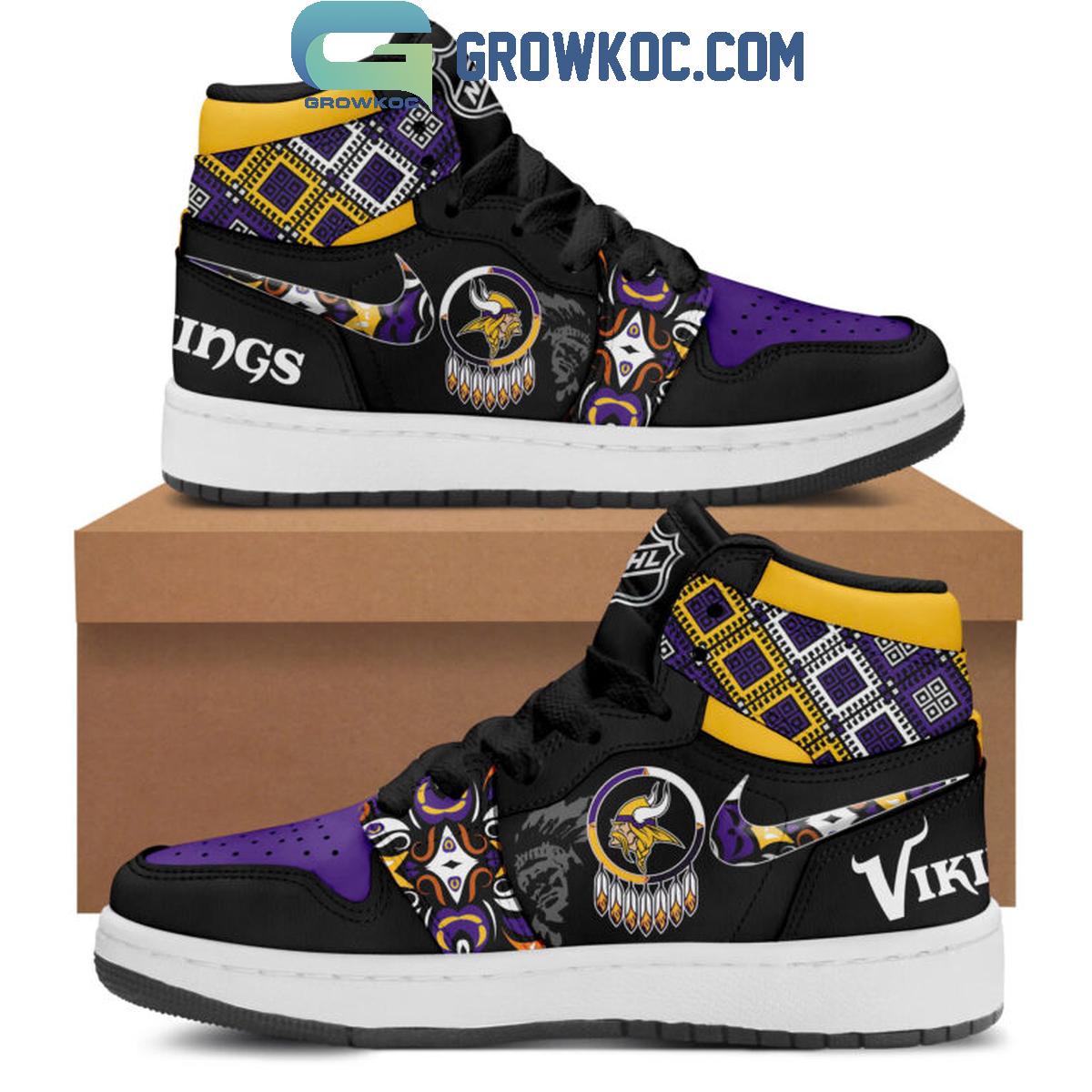 Minnesota Vikings NFL 2024 Native American Heritage Month Air Jordan 1 Shoes 1 6CrIZ