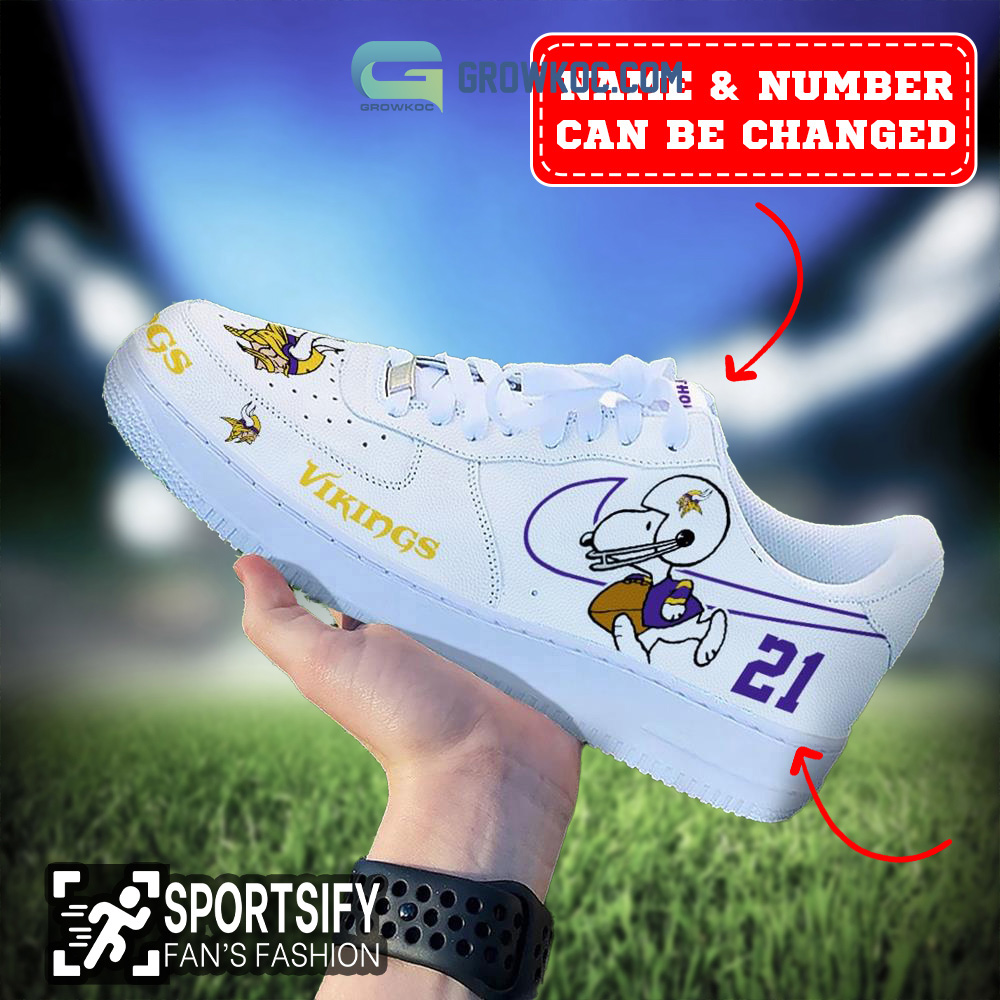 Minnesota Vikings NFL Snoopy Personalized Air Force 1 Low Top Shoes2B1 vzwex