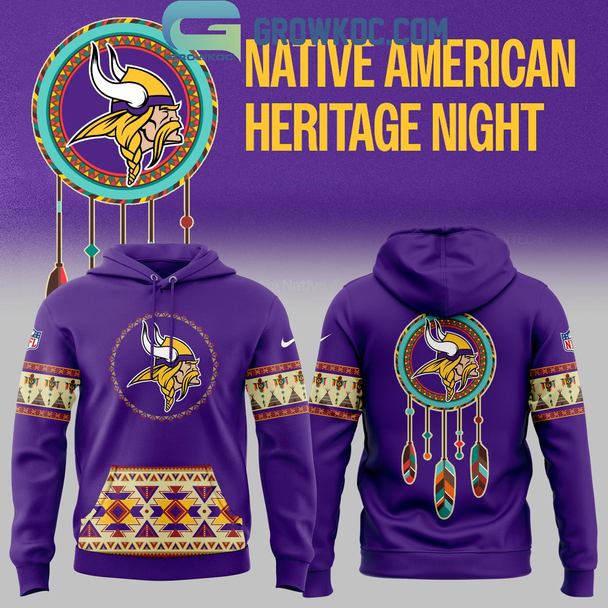 Minnesota Vikings Native American Heritage 2024 Pride And Glory Hoodie T Shirt 1 t2See