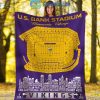 Minnesota Vikings U.S. Bank Stadium Fleece Blanket Quilt2B1 zhcld