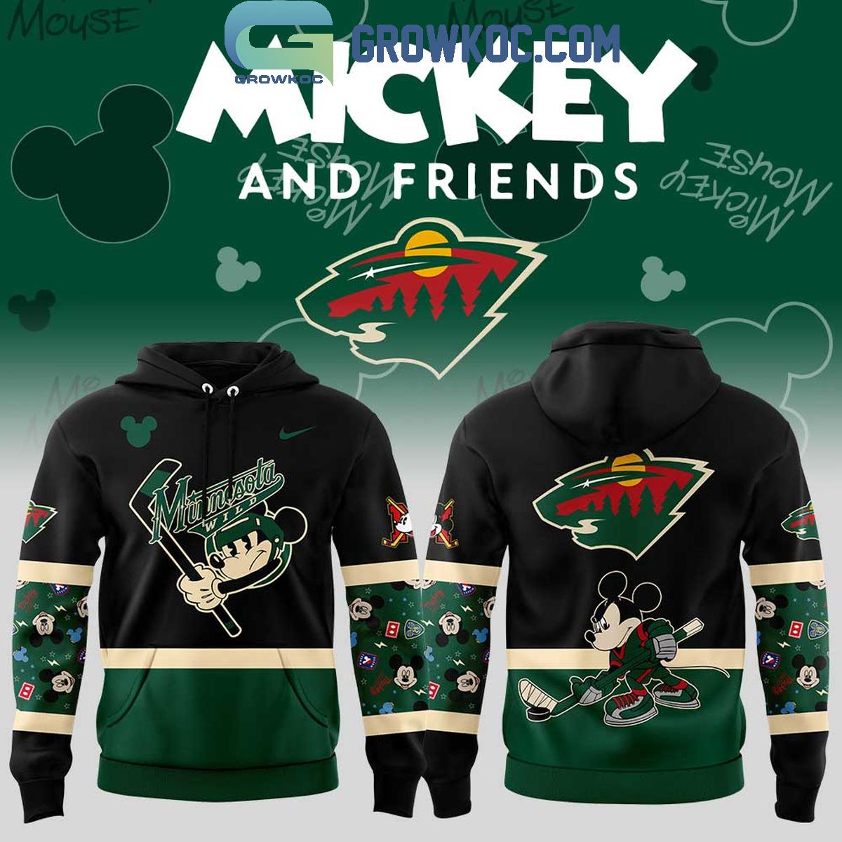 Minnesota Wild Mickey And Friends Hoodie T Shirt 1 GF7w0