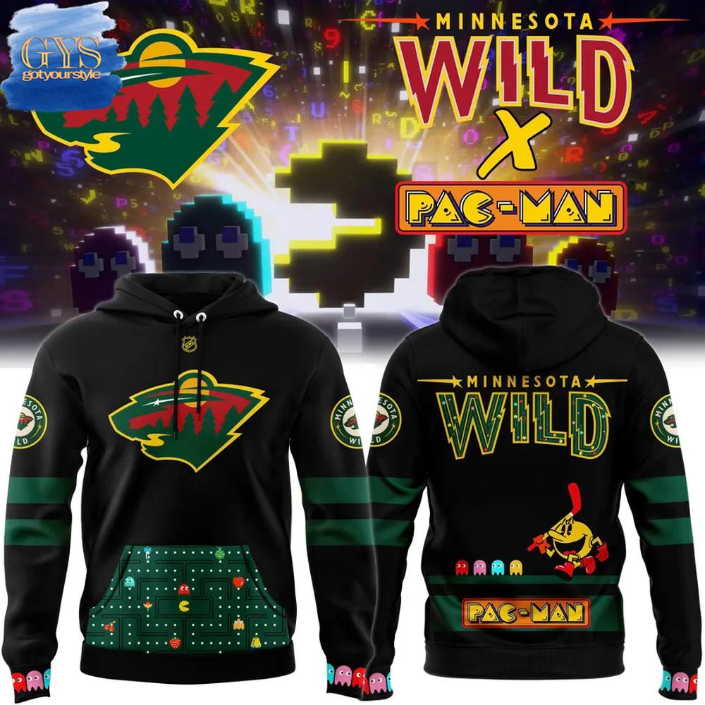 Minnesota Wild x Pac Man Limited Edition Hoodie 1