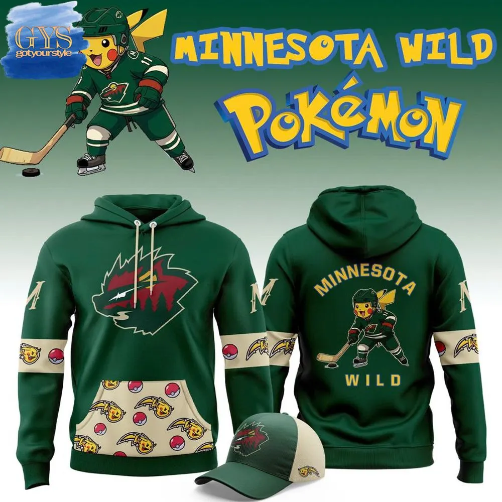 Minnesota Wild x Pokemon Limited Premium Hoodie 1