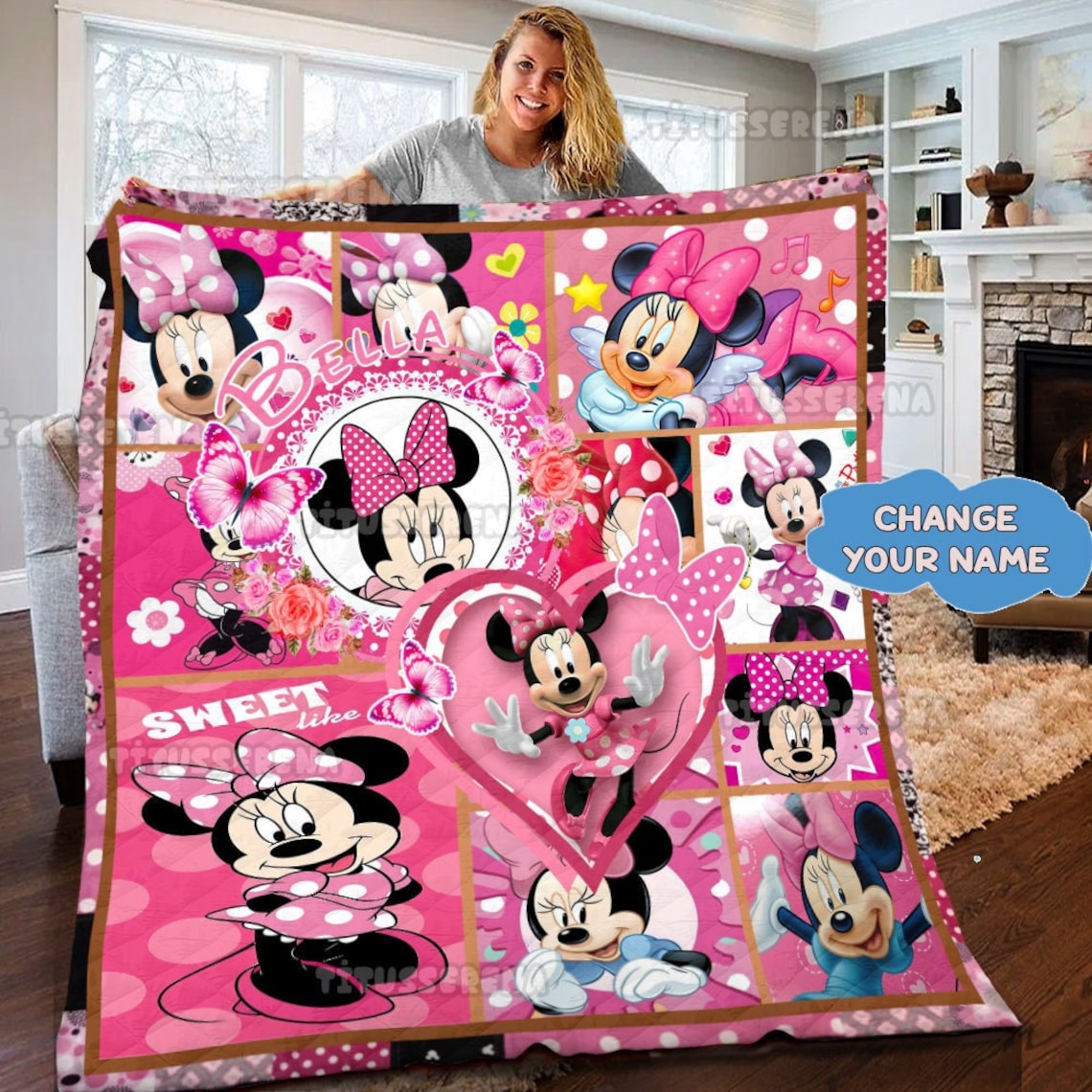Minnie Mouse Quilt Minnie Mouse Fleece Blanket Minnie Mouse Birthday Gifts Disney Christmas Gift For Kids 0 1