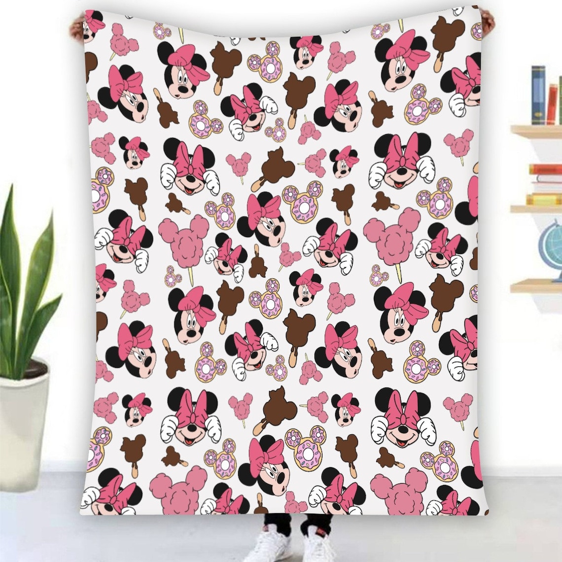Minnie Mouse Summer Printing Flannel Blanket Minnie mouse blanket 0