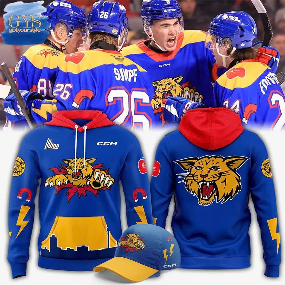 Moncton Wildcats Uniform Limited Edition Hoodie 1