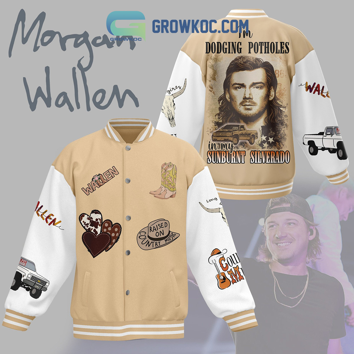 Morgan Wallen Dodging Potholes Baseball Jacket2B1 L4s6O