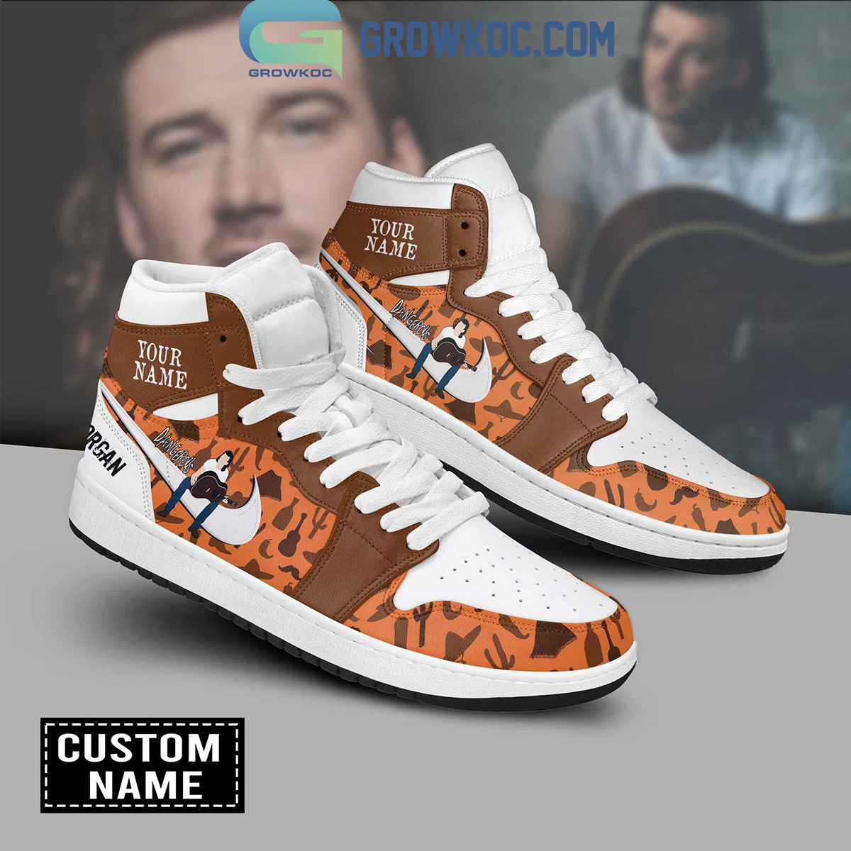 Morgan Wallen Spin You Around Personalized Air Jordan 1 Shoes White Lace2B1 Amk1z