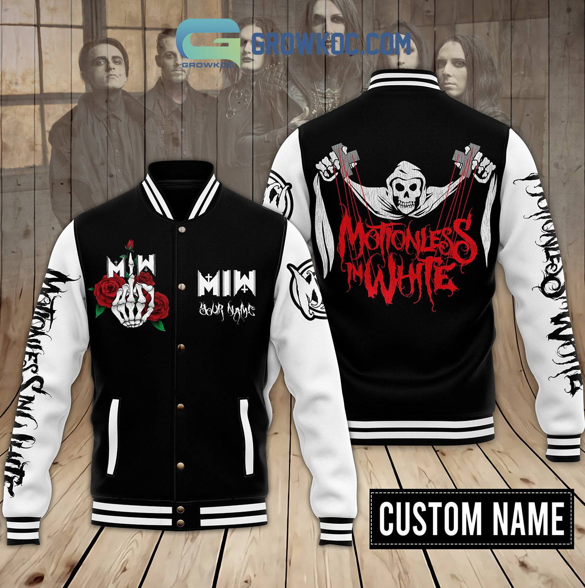 Motionless In White Personalized Fan Baseball Jacket2B1 ZqcyF