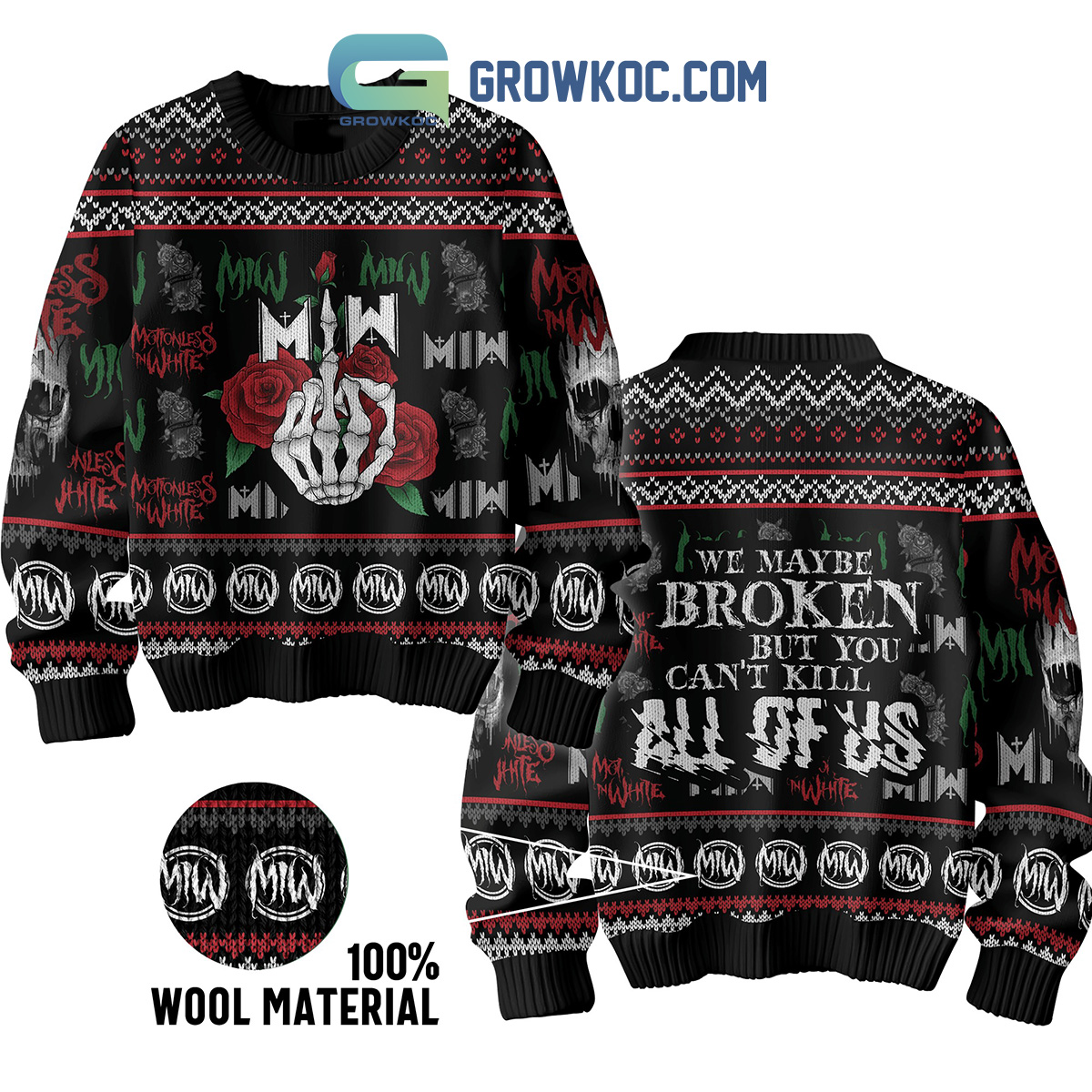 Motionless in White All Of Us Ugly Sweater2B1 FndnZ