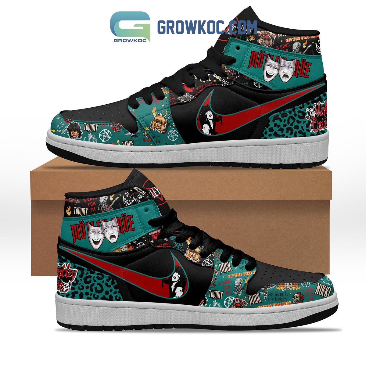 Motley Crue Tommy Vince Nikki Air Jordan 1 Shoe2B1 iQiwK