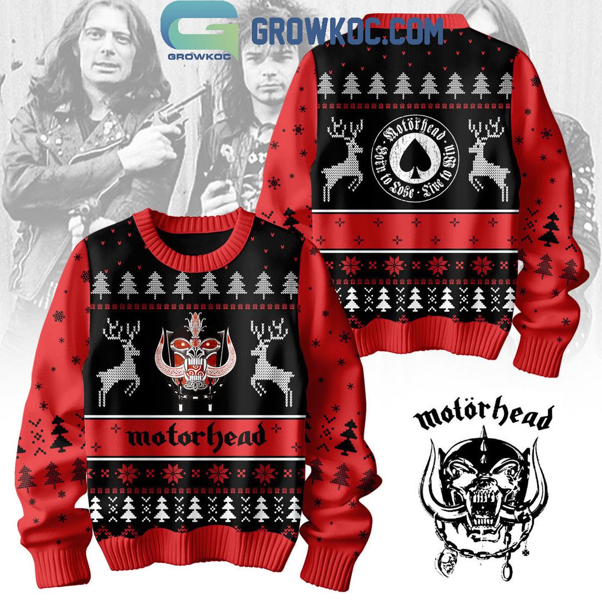 Motorhead Born To Lose Live To Win Holidays Christmas 2024 Ugly Sweater 1 UdgEh